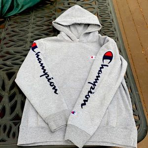 Grey boys champion hoodie